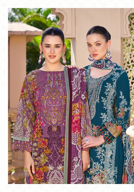 Alok Qurbat Vol-17 Wholesale Zam Cotton With Work Dress Material