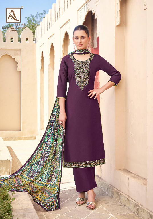 Alok Karachi Beauty Vol-2 Wholesale Pure Cotton Zam With Swarovski Diamond Work Dress Material