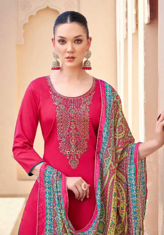 Alok Karachi Beauty Vol-2 Wholesale Pure Cotton Zam With Swarovski Diamond Work Dress Material