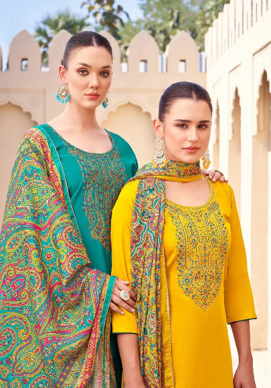 Alok Karachi Beauty Vol-2 Wholesale Pure Cotton Zam With Swarovski Diamond Work Dress Material