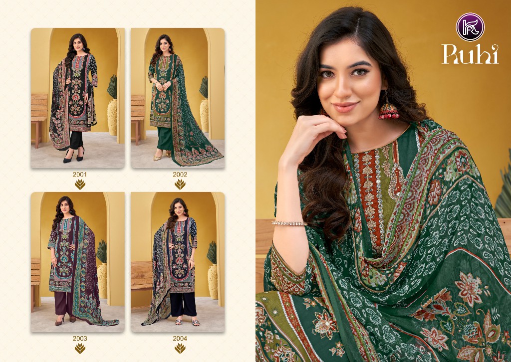 Kala Fashion Ruhi Wholesale Jam Pakistani With Hand Work Dress Material
