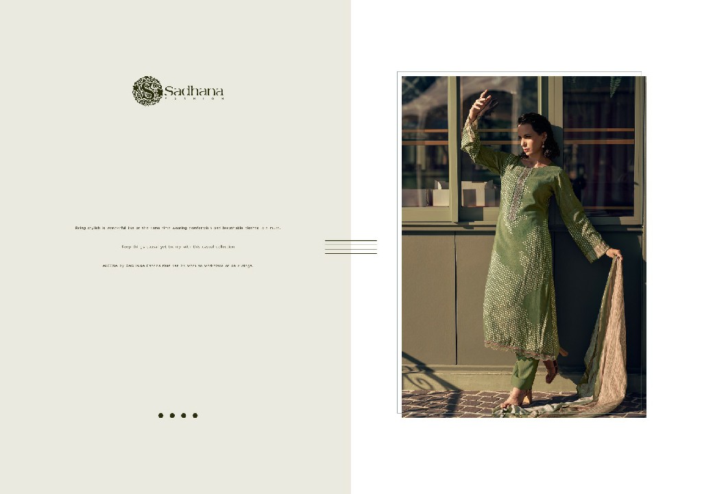 Sadhana Aleena Wholesale Pure Musline Silk With Fancy Work Suits
