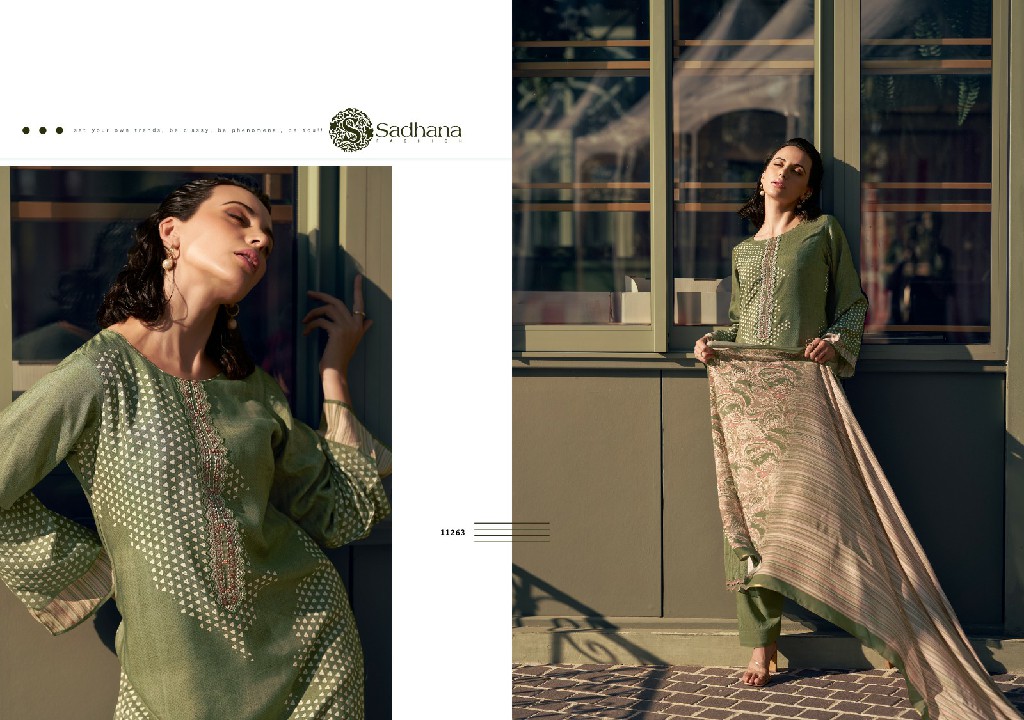 Sadhana Aleena Wholesale Pure Musline Silk With Fancy Work Suits