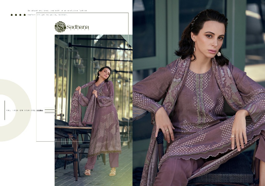 Sadhana Aleena Wholesale Pure Musline Silk With Fancy Work Suits