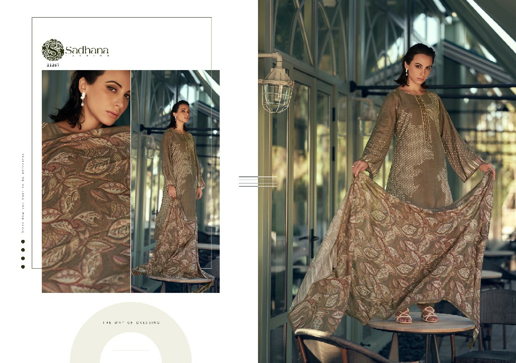 Sadhana Aleena Wholesale Pure Musline Silk With Fancy Work Suits
