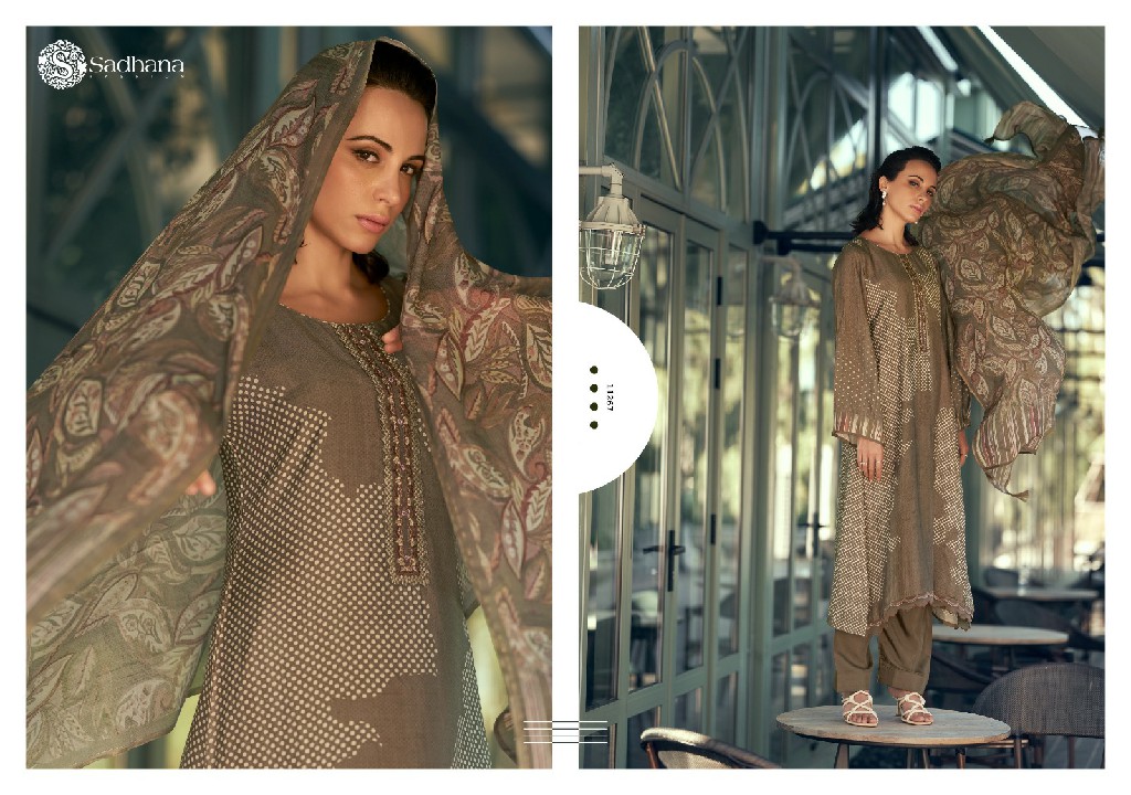 Sadhana Aleena Wholesale Pure Musline Silk With Fancy Work Suits