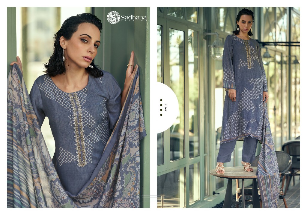 Sadhana Aleena Wholesale Pure Musline Silk With Fancy Work Suits