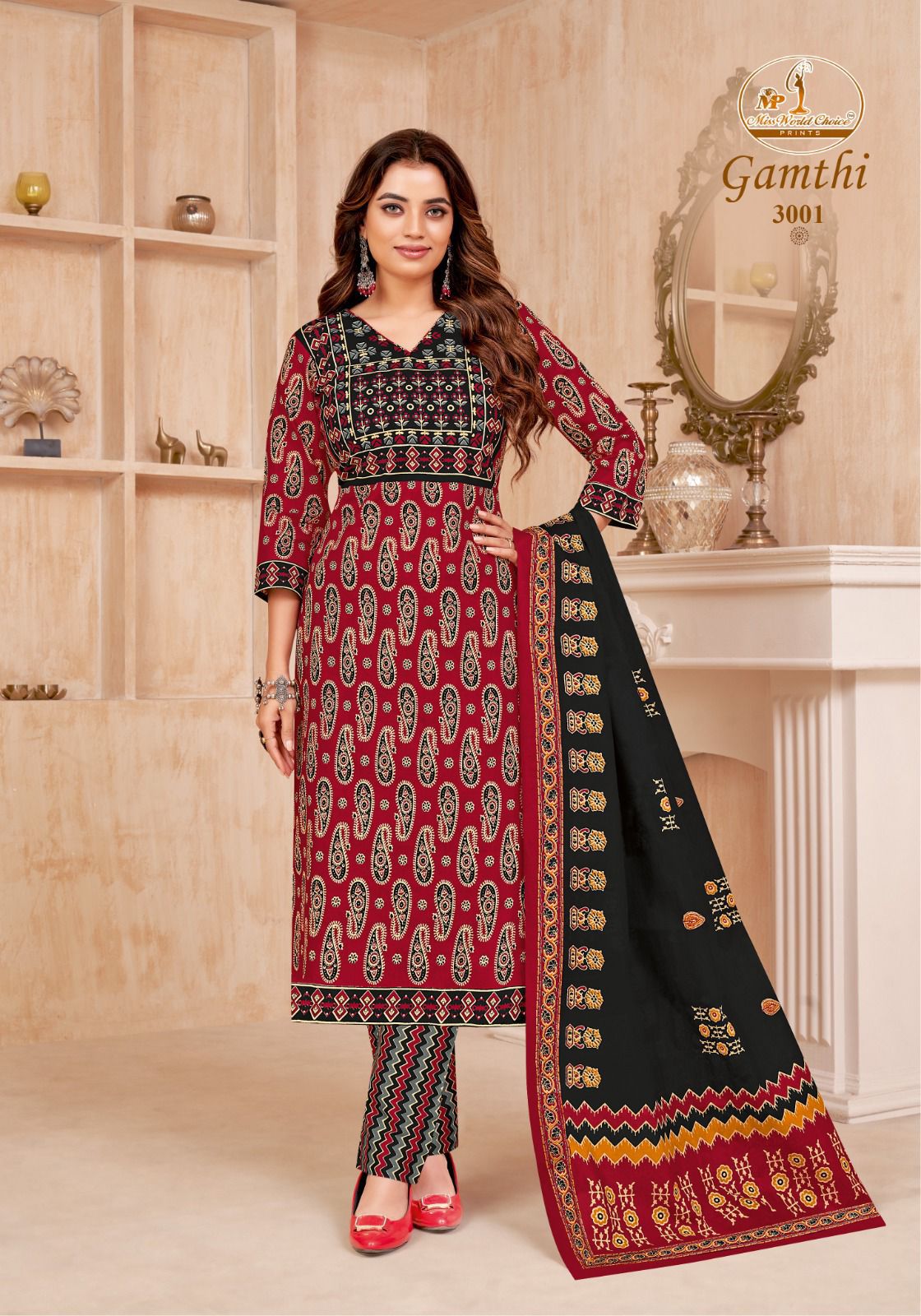 Miss World Gamthi Vol-3 Wholesale Pure Cotton Printed Dress Material