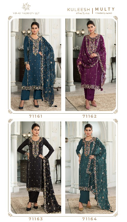 multy by vinay kuleesh multy thread work fashionable dress material online