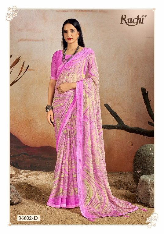 VANILLA VOL 13 BY RUCHI ADORABLE FANCY CHIFFON SAREE WHOLESALER
