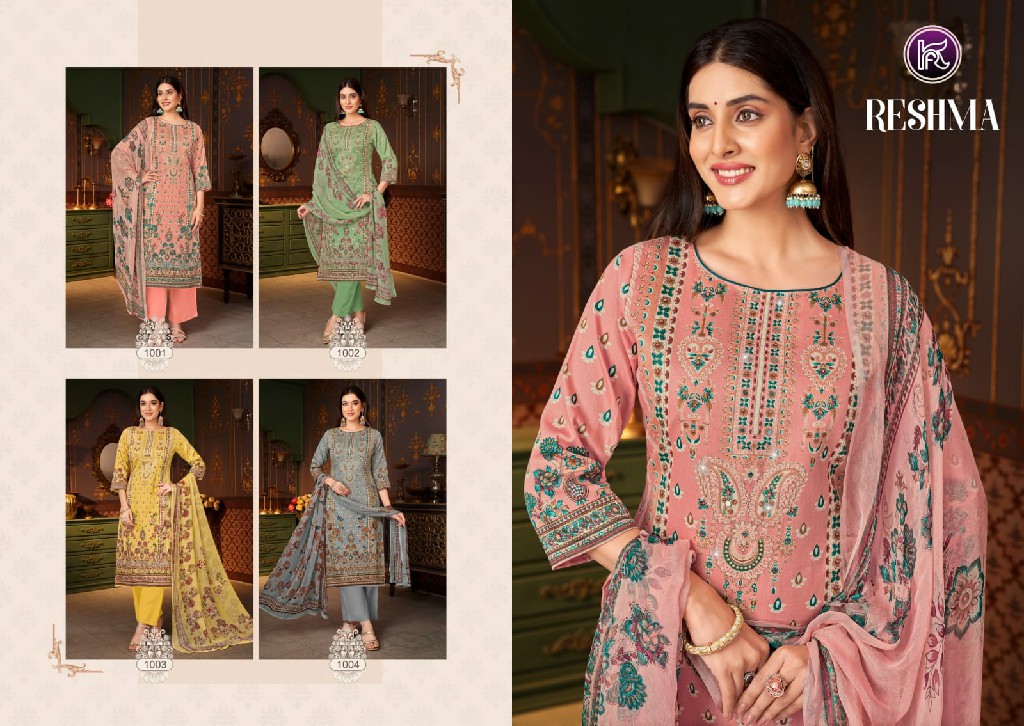 Kala Fashion Reshma Wholesale Jam Pakistani Print With Work Dress Material