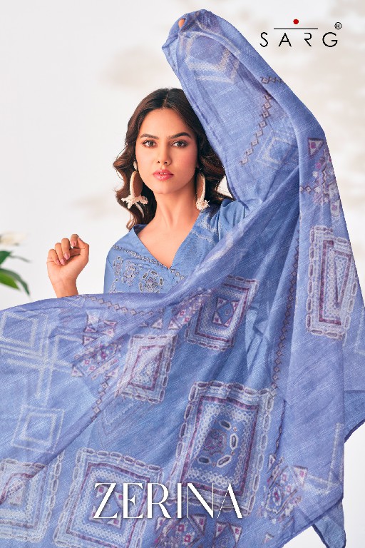 Sarg Zerina Wholesale Pure Cotton Lawn With Handwork Salwar Suits