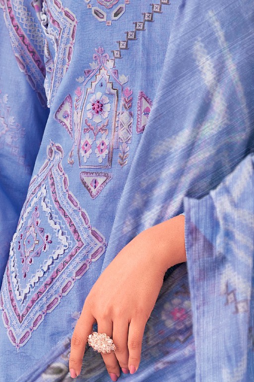 Sarg Zerina Wholesale Pure Cotton Lawn With Handwork Salwar Suits