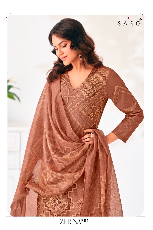 Sarg Zerina Wholesale Pure Cotton Lawn With Handwork Salwar Suits