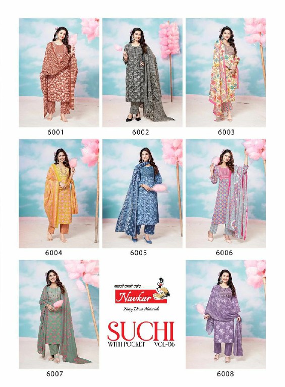 Suchi vol 6 by navkar readymade cotton regular wear 3pcs dress