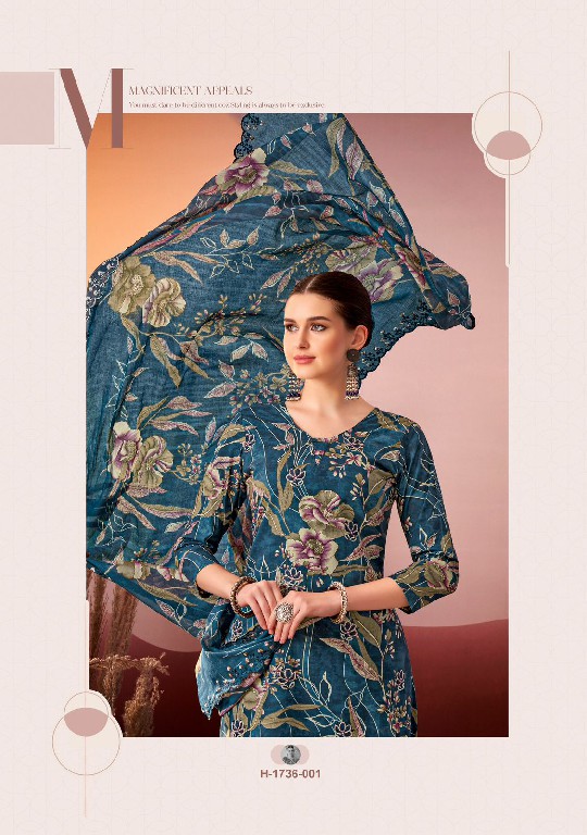 Alok Tohfa Wholesale Pure Cambric Print With Embroidery Work Dress Material
