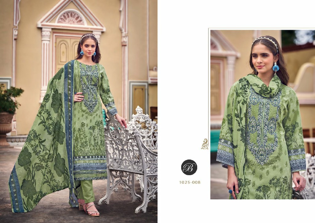 BELLIZA DESIGNER STUDIO ALMARINA VOL 2 WHOLESALE PURE COTTON WITH SELF EMBROIDERY DRESS MATERIAL