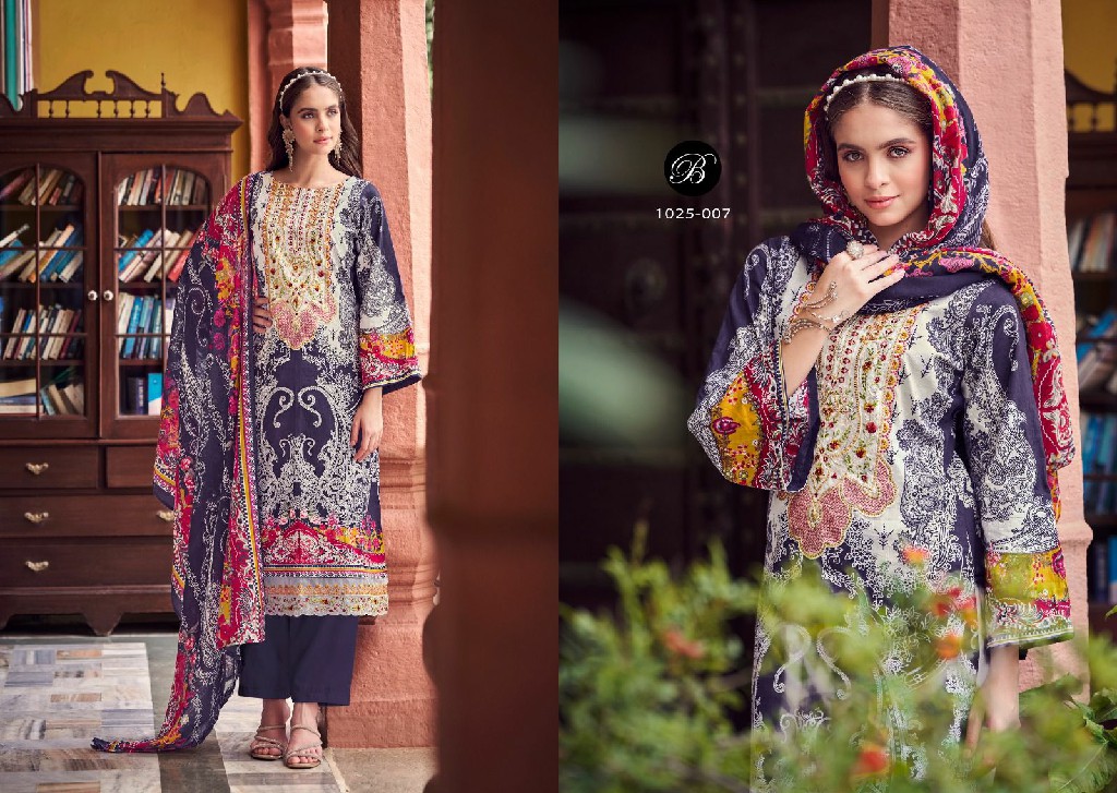 BELLIZA DESIGNER STUDIO ALMARINA VOL 2 WHOLESALE PURE COTTON WITH SELF EMBROIDERY DRESS MATERIAL