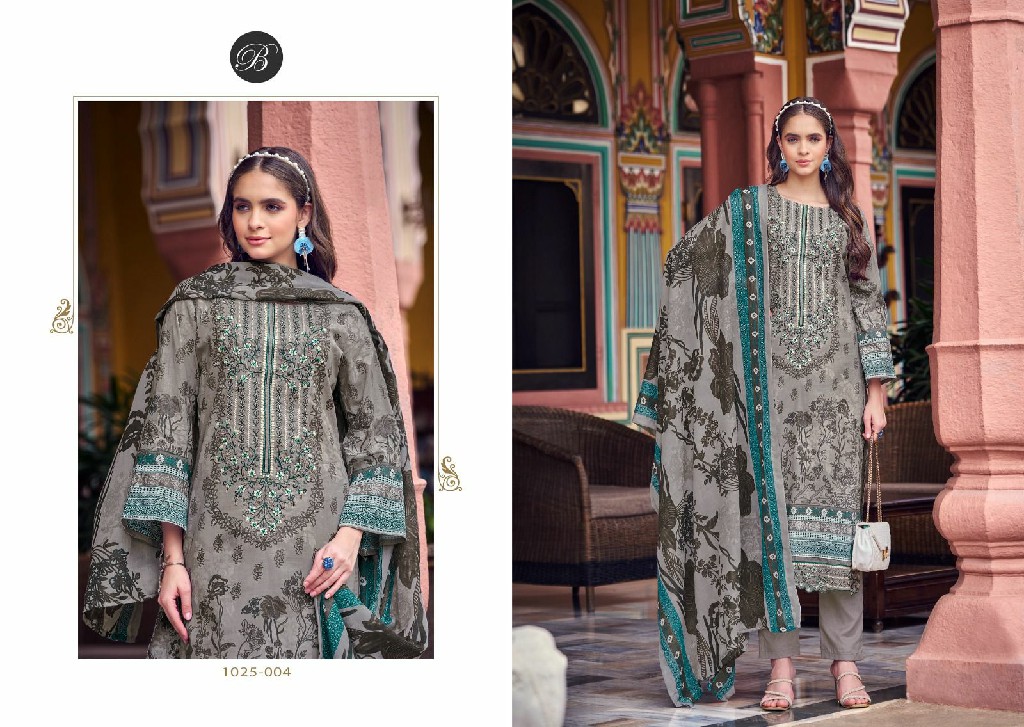 BELLIZA DESIGNER STUDIO ALMARINA VOL 2 WHOLESALE PURE COTTON WITH SELF EMBROIDERY DRESS MATERIAL