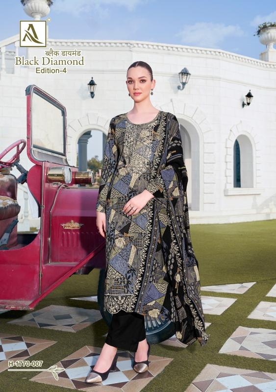 alok black diamond vol 4 rayon casual pakistani unstitch 3pcs dress