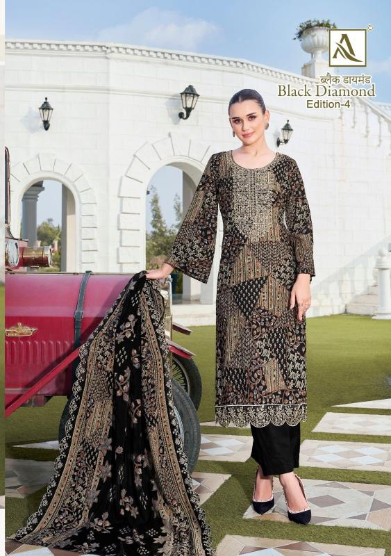 alok black diamond vol 4 rayon casual pakistani unstitch 3pcs dress
