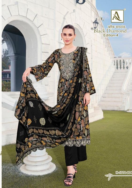 alok black diamond vol 4 rayon casual pakistani unstitch 3pcs dress
