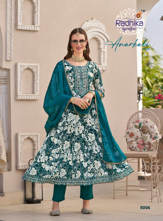 radhika lifestyle anarkali vol 5 rayon readymade big size classic 3pcs dress