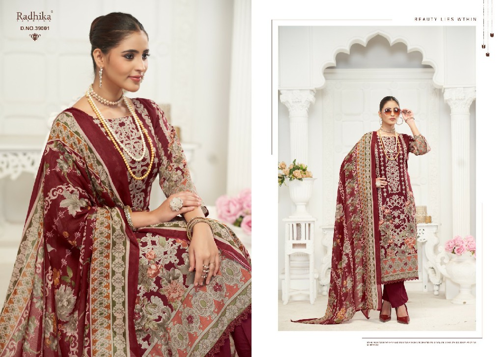 nazia by azara radhika fashion camric cotton unstitch pakistani suits