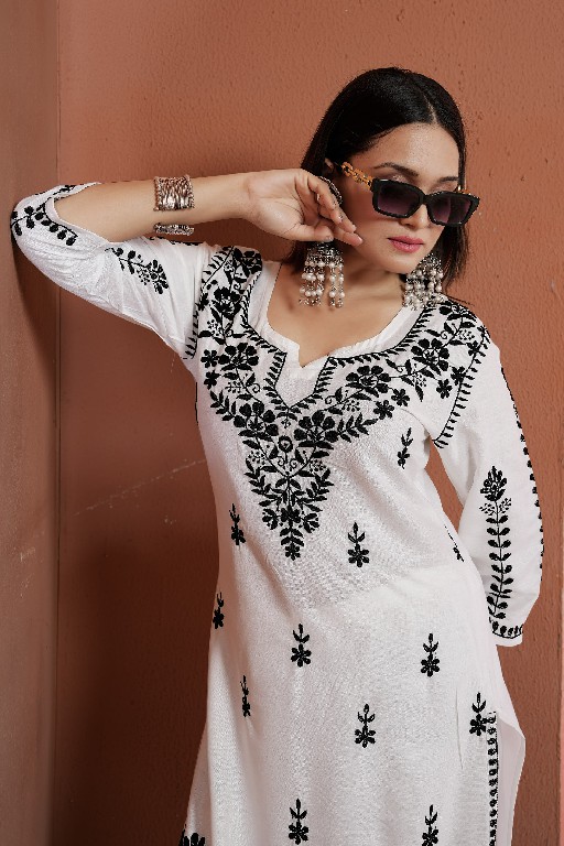 Rasili Nx Siya Wholesale Heavy Rayon With Chikankari Embroidery Work