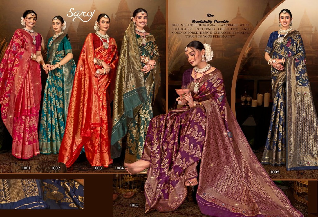 Saroj Priyadarshni Silk Vol-4 Wholesale Soft Silk Rich Pallu Sarees