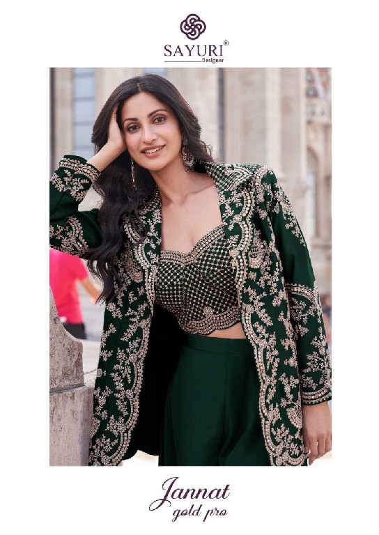 sayuri designer jannat gold Pro fully stitch silk exclusive plazzo 3pcs dress every occasion