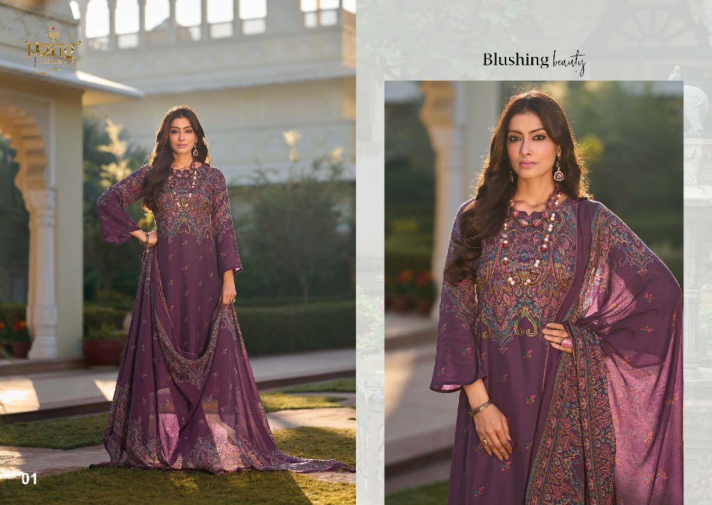 Rang Fashion Nishqa Vol-2 Wholesale Pure Viscose Muslin With Hand Work Salwar Suits