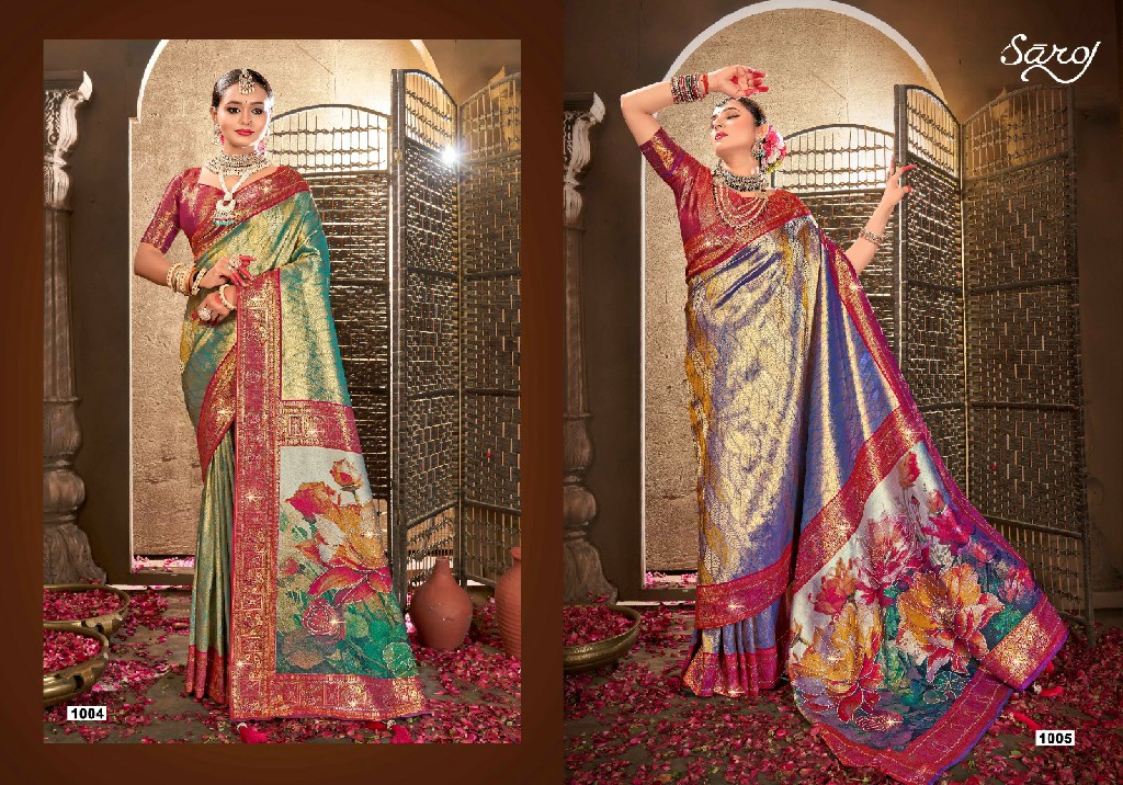 Saroj Golden Jubilee Saroski Vol-1 Wholesale Tissue Silk Sarees