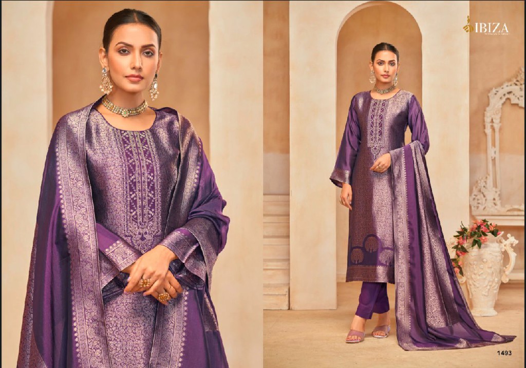 Ibiza Sakhi Vol-7 Wholesale Pure Banglory Silk Jacquard Straight Suits