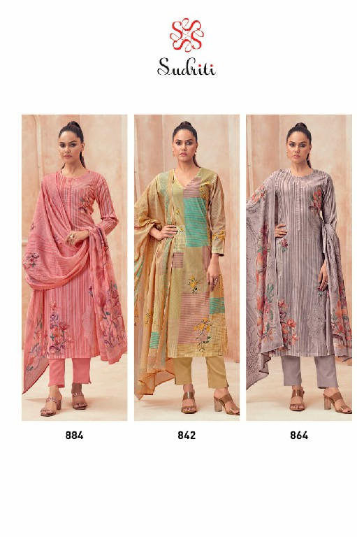 Sudriti Ditya Wholesale Pure Cotton Lawn With Hand Work Salwar Suits