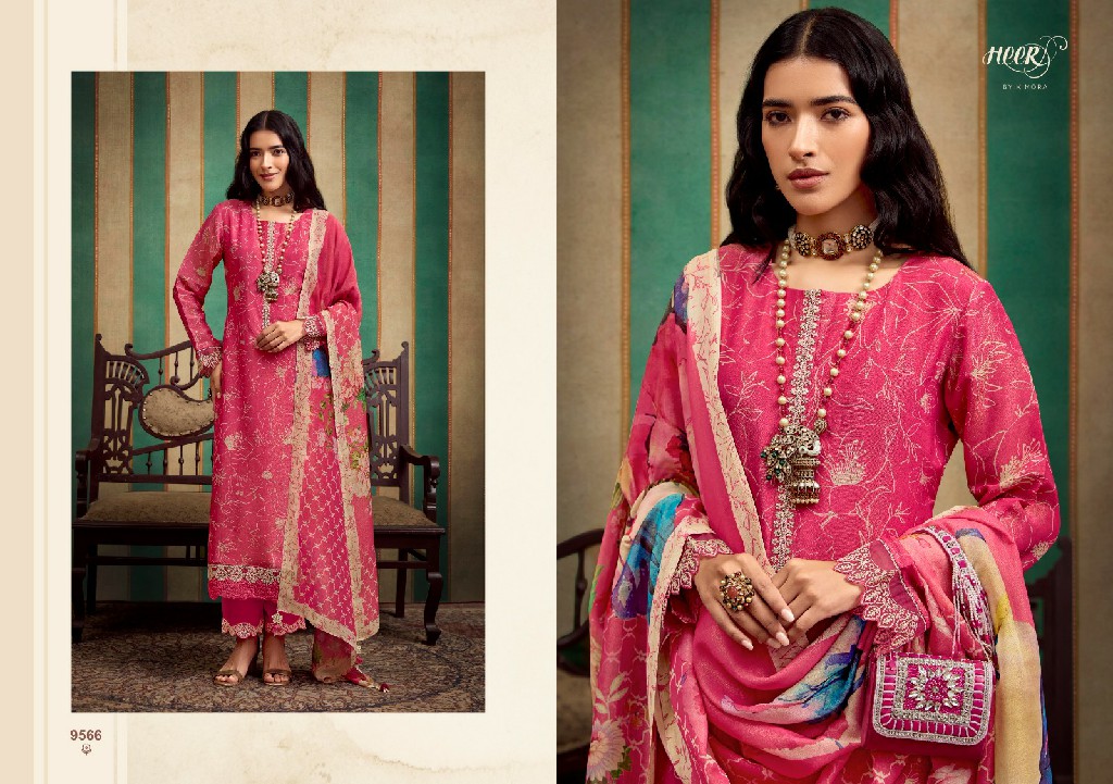 Kimora Heer Norah Vol-200 Wholesale Pure Muslin Soft With Resham Embroidery Work Salwar Suits