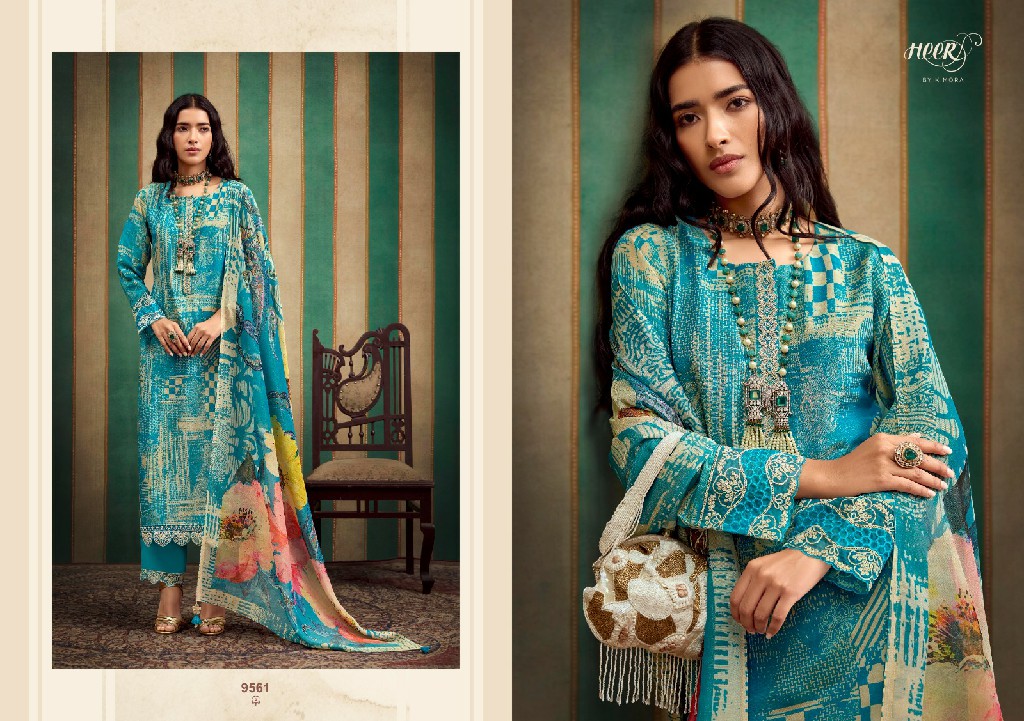 Kimora Heer Norah Vol-200 Wholesale Pure Muslin Soft With Resham Embroidery Work Salwar Suits