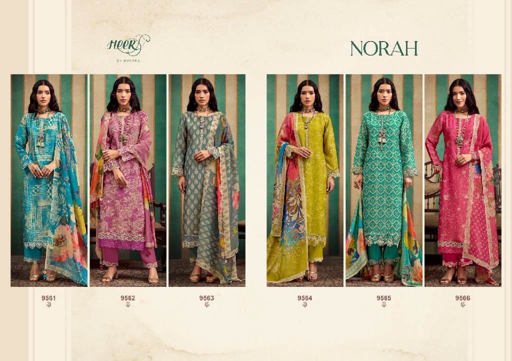 Kimora Heer Norah Vol-200 Wholesale Pure Muslin Soft With Resham Embroidery Work Salwar Suits
