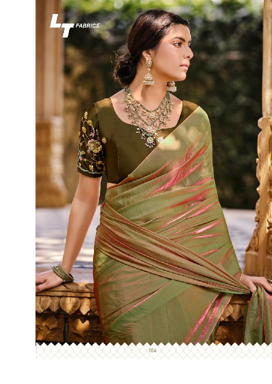 LT Fabrics Utopia Wholesale Malai Silk With Fancy Contrast Blouse Festive Sarees