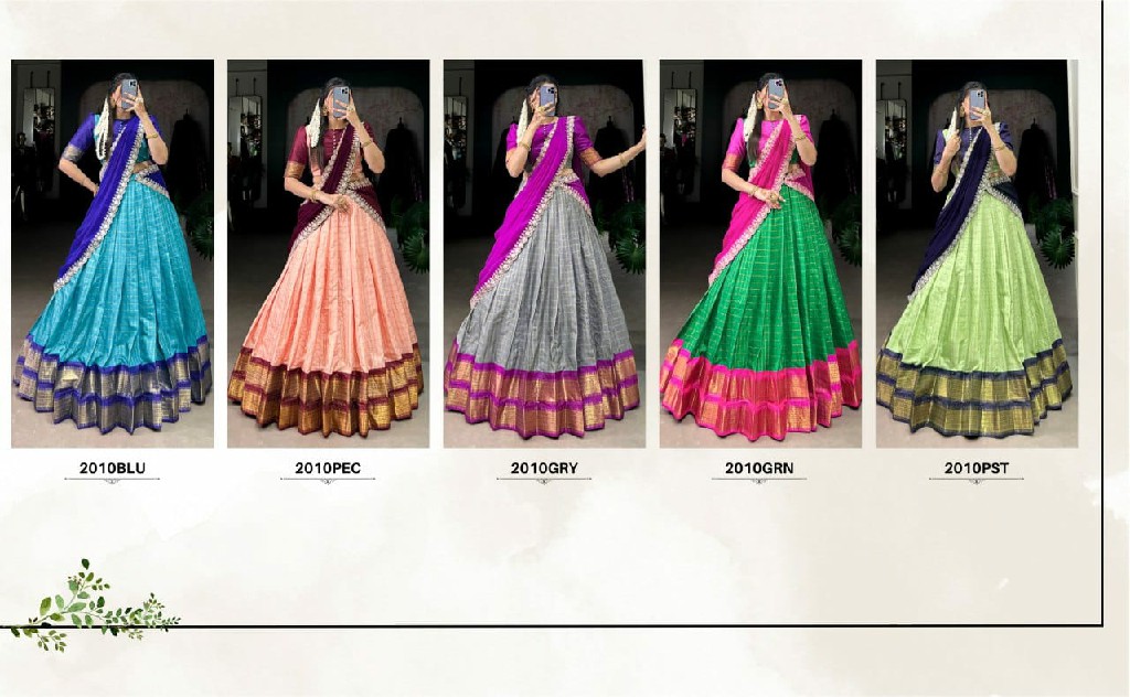 LNB 2010 Colour Wholesale Zari Chex Lehengas Collection