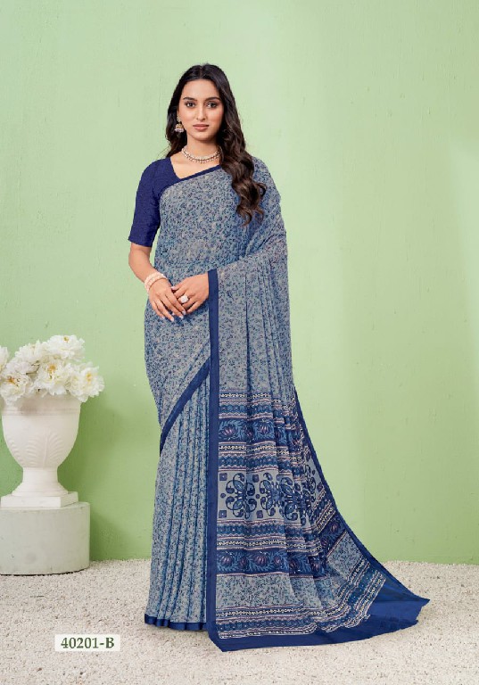 Ruchi Star Chiffon 186 Wholesale Chiffon Fabrics Printed Ethnic Sarees