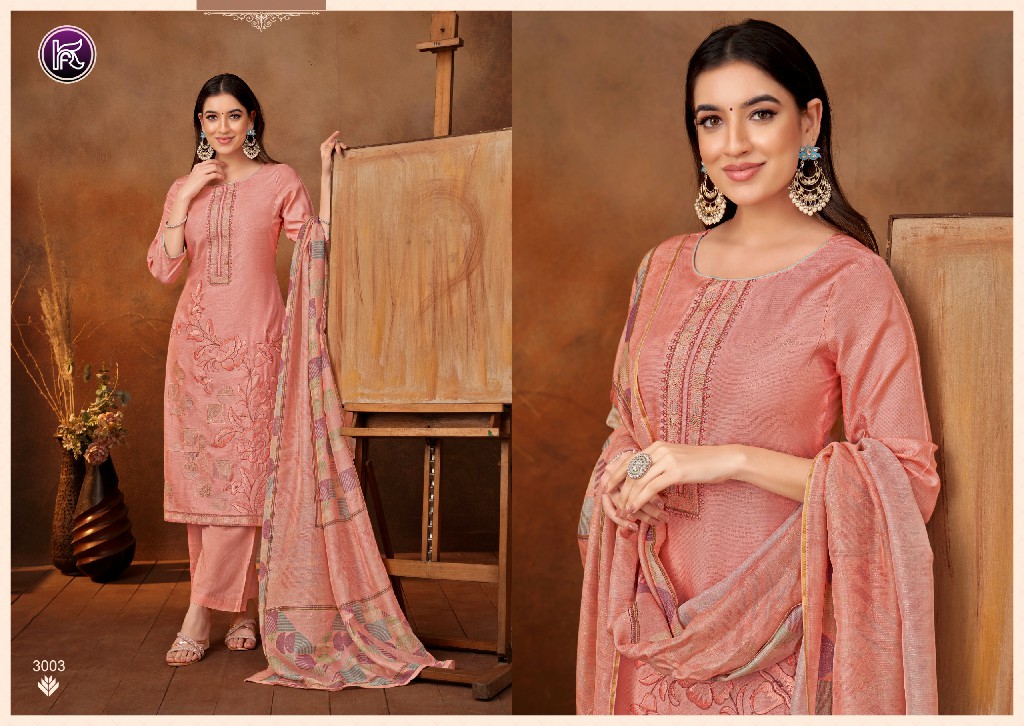 Kala Fashion Callista Wholesale Pure Shimmer Muslin With Embroidery Dress Material
