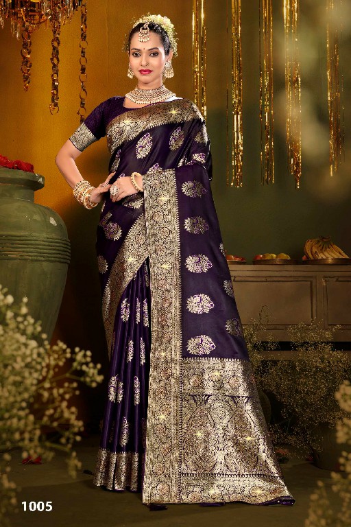 Saroj Gangavati Satin Saroski Vol-1 Wholesale Pure Satin Silk With Heavy Saroski Work Sarees