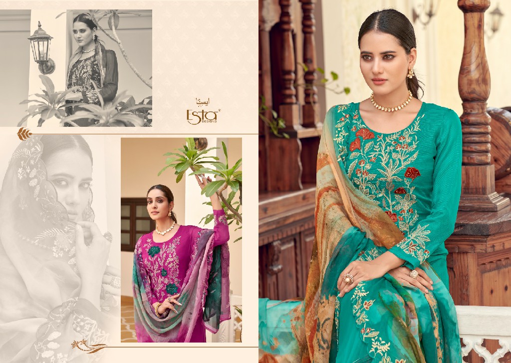 Esta Amaris Wholesale Benzo Organza With Handwork Salwar Suits