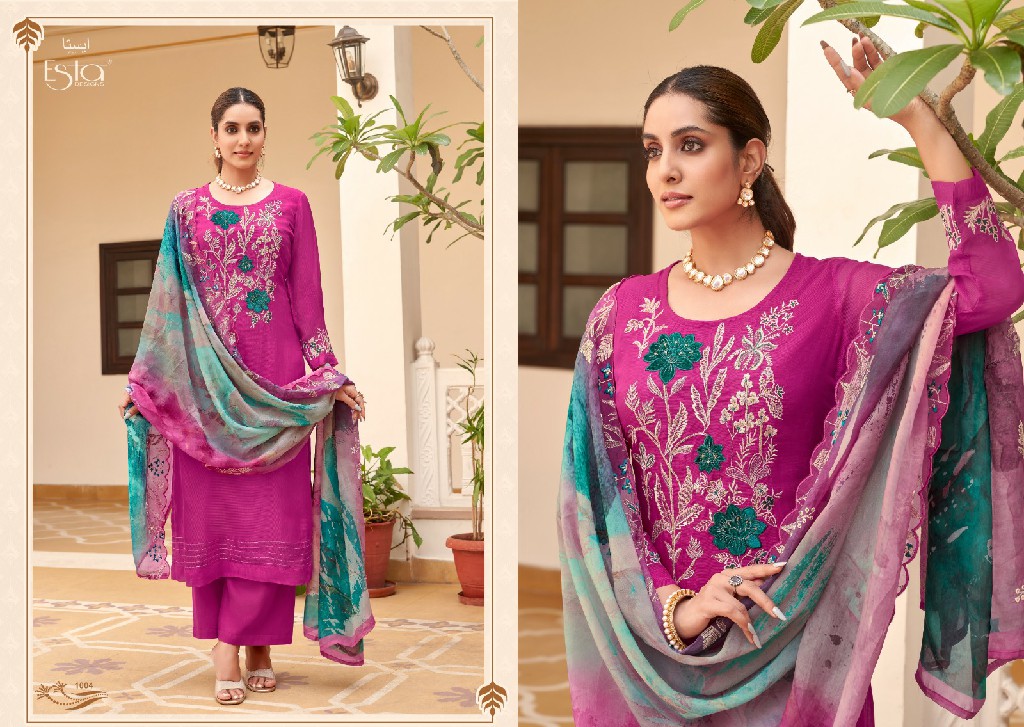 Esta Amaris Wholesale Benzo Organza With Handwork Salwar Suits