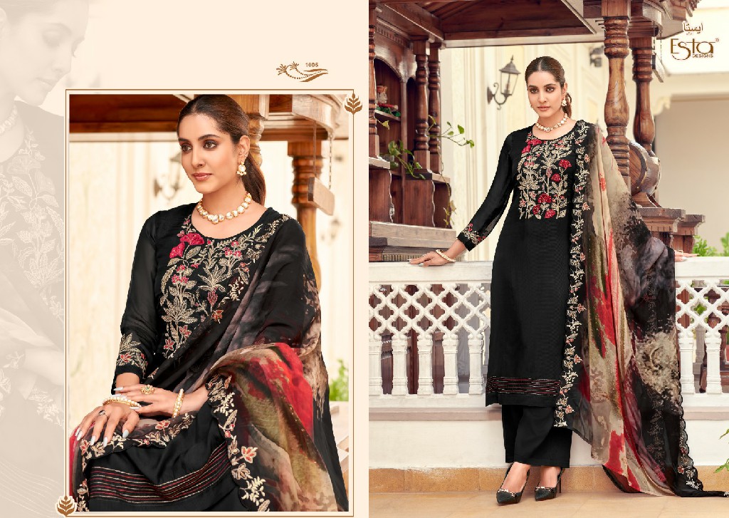 Esta Amaris Wholesale Benzo Organza With Handwork Salwar Suits