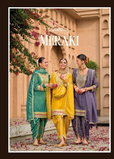 Eba Lifestyle Meraki Wholesale Simar With Embroidery Readymade Suits