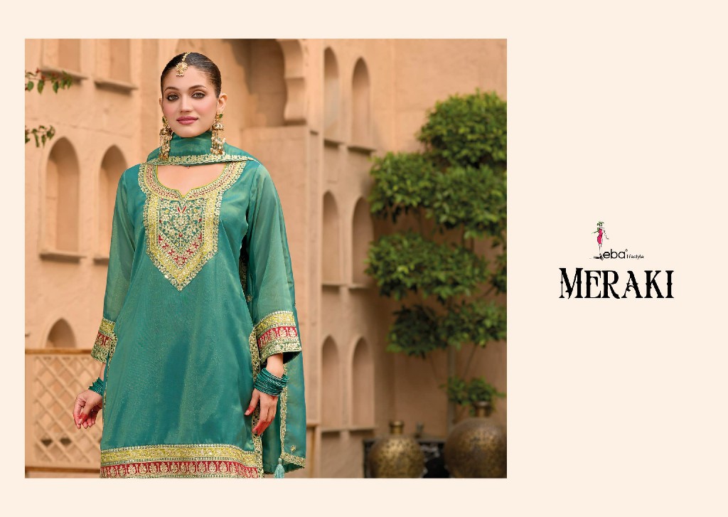 Eba Lifestyle Meraki Wholesale Simar With Embroidery Readymade Suits