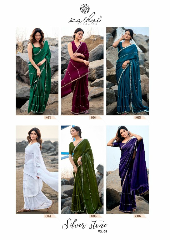 Kashvi Silver Stone Vol-8 Wholesale Jharkan Work Ethnic Sarees