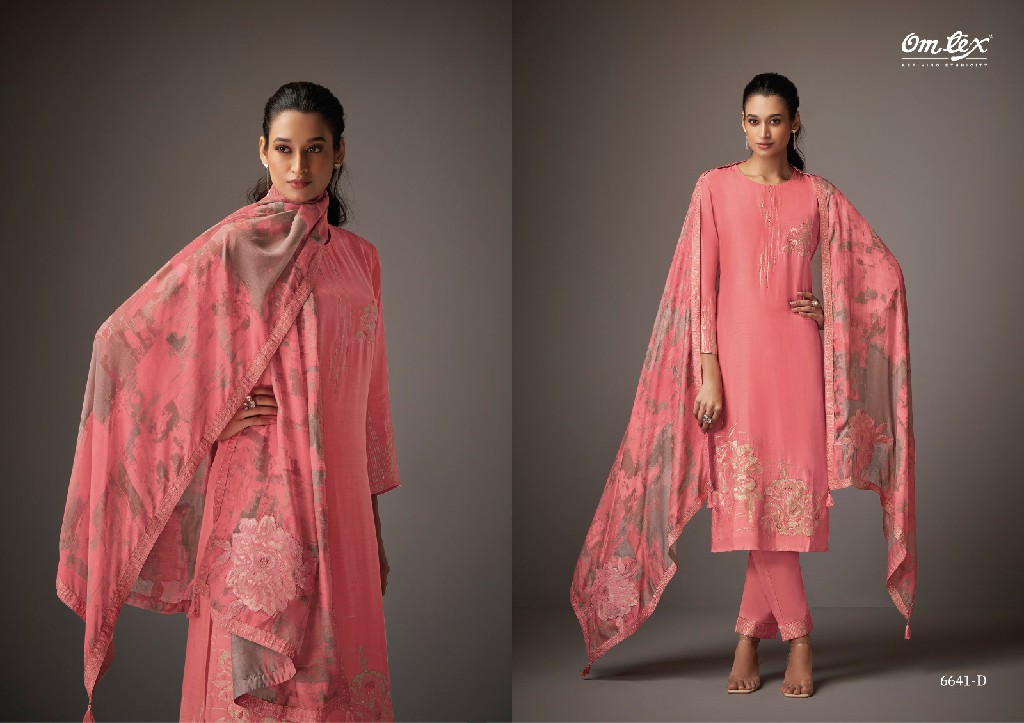 Omtex Somia Wholesale Muslin Jacquard With Handwork Salwar Suits